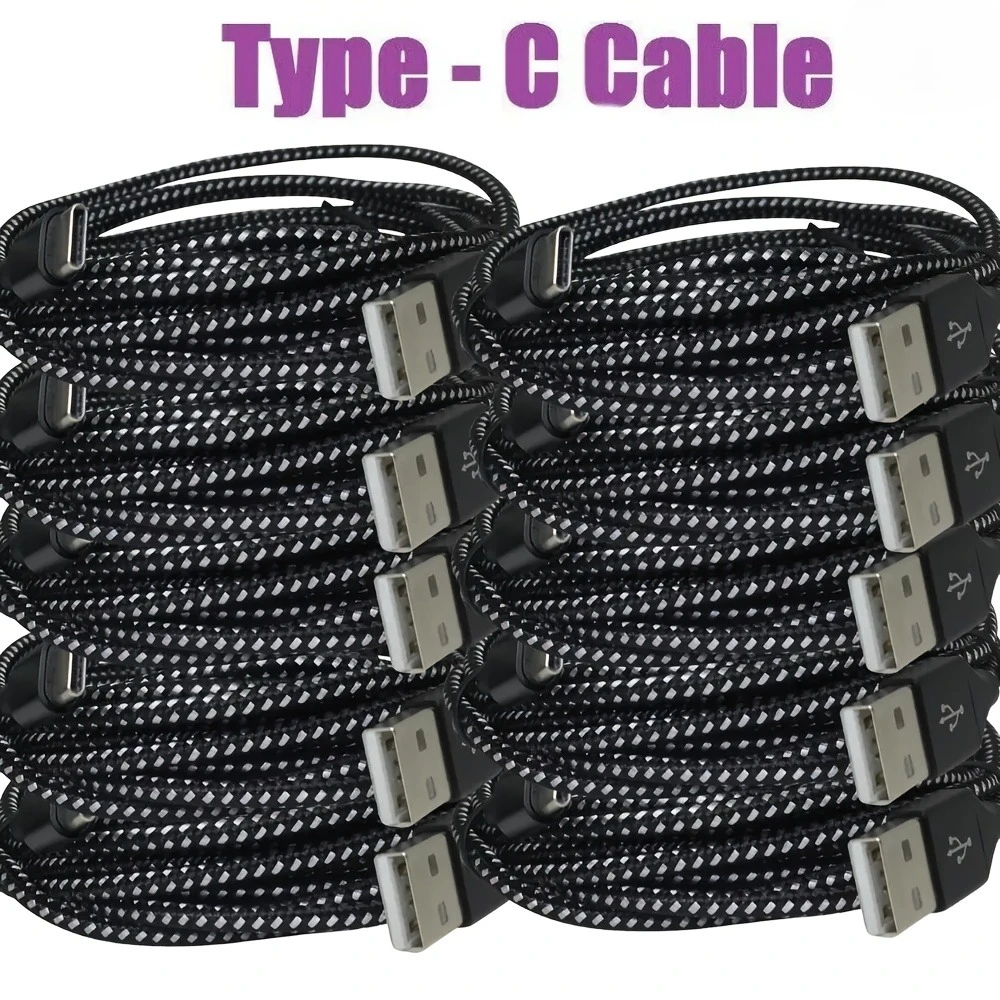 10x USB C to USB A Cord for iPhone 16/ 15 Pro Plus Pro Max for Samsung for Galaxy A10/ A20/ A51/ S10/ S9/ S8 Plus