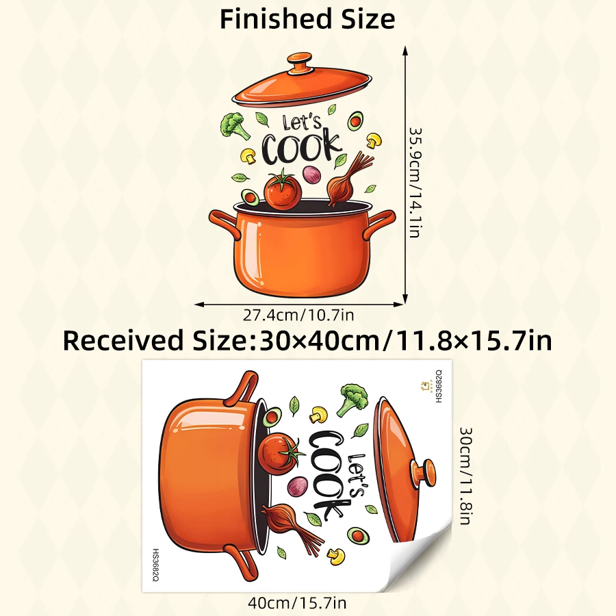 ملصقات حائط للمطبخ الكرتونية فن الطبخ لديكور المنزل، ملصقات حائط من الفينيل ذاتية اللصق قابلة للإزالة #6