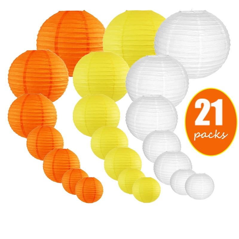 

20Pcs Red Paper Lanterns for Home Decor, 6"8"10"12" Chinese Asia Ball Paper Lamp for Home New Year's Wedding Baby Shower Decor