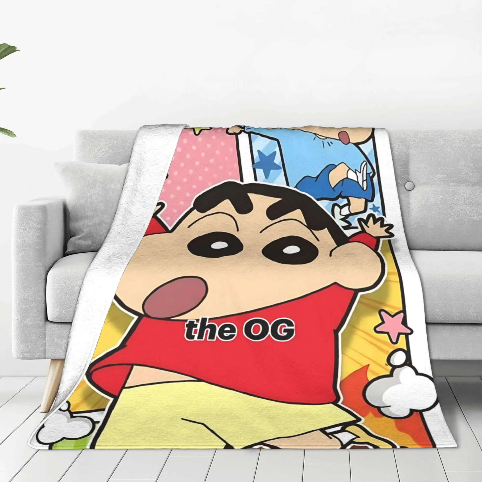 1PC Home Crayon Shin chan‌s  Blanket Throw Super Cosy Plush Living Room Sofa