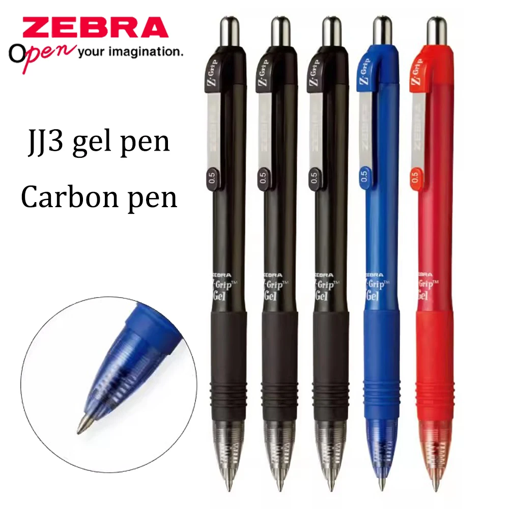 

10Pcs Japan ZEBRA Gel Pens JJ3 Smooth Writing Large Capacity Comfortable Grip Pen 0.5mm Office Accessories Student Stationery