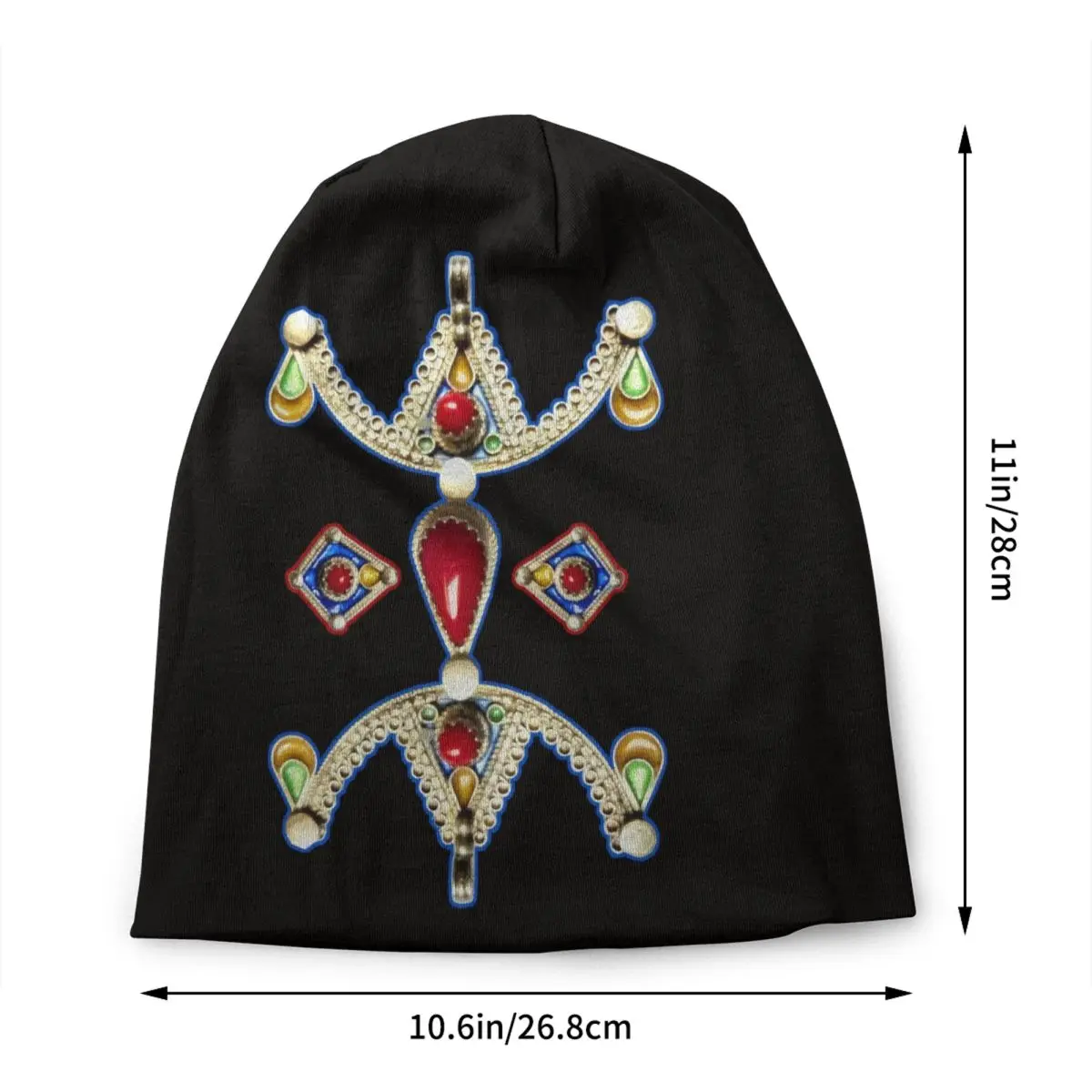 Custom Z Imazighen Kabyle Jewelry Skullies Beanies Caps Streetwear Winter Knitting Hat Unisex Amazigh Berber Ethnic Bonnet Hats