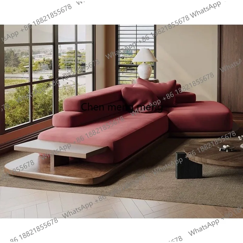 Corner sofa Solid wood living room Small apartment B & B Beauty salon Hotel lobby Rest area Reception