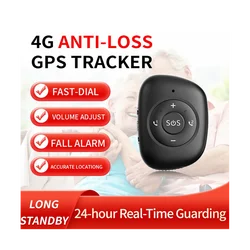 4G Mini GPS Tracker Compatible with LTE/3G WCDMA/2G GSM SOS Alarm Two-Way Voice Tracking Artifact Keychain Locator