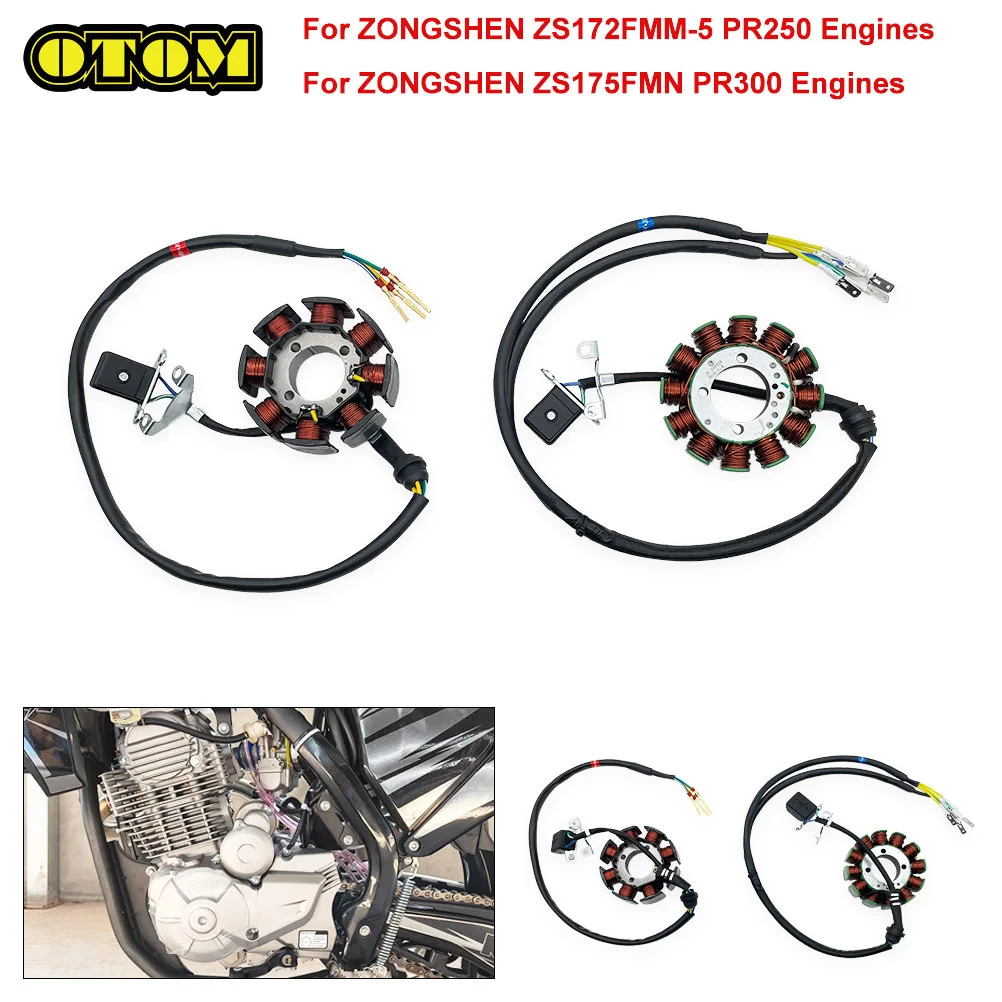 For ZONGSHEN ZS172FMM-5 PR250 ZS175FMN PR300 Motorcycle Generator Stator Coil Generator Ignition Magneto Engine Accessorie KEWS