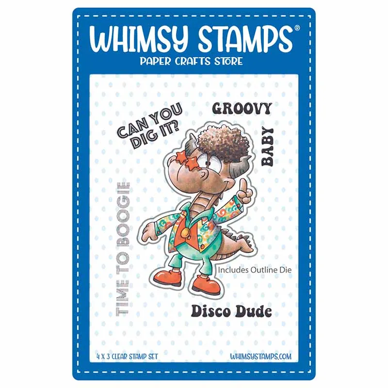 2025 nuevo sello transparente Retro Disco Dude Dudley y troqueles de corte para hacer bricolaje tarjetas de felicitación artesanía Scrapbooking