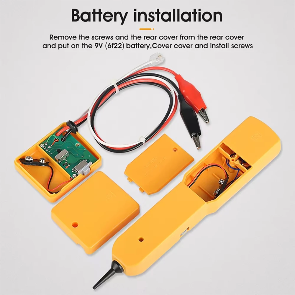 Трекер Диагностический искатель тона Телефонный провод Кабельный тестер Тонер Tracer Finder Детектор RJ11 Тестер линейного шнура Комплект сетевых инструментов