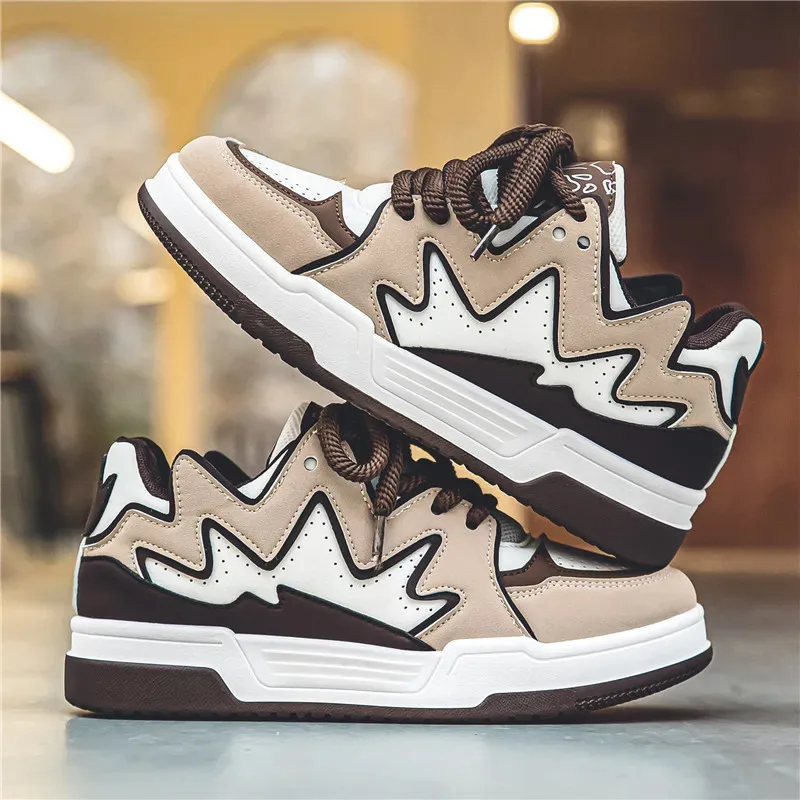 

Durable Skate Shoes with Large Fashionable Laces and Ankle Support for Men, Elevate Your Style