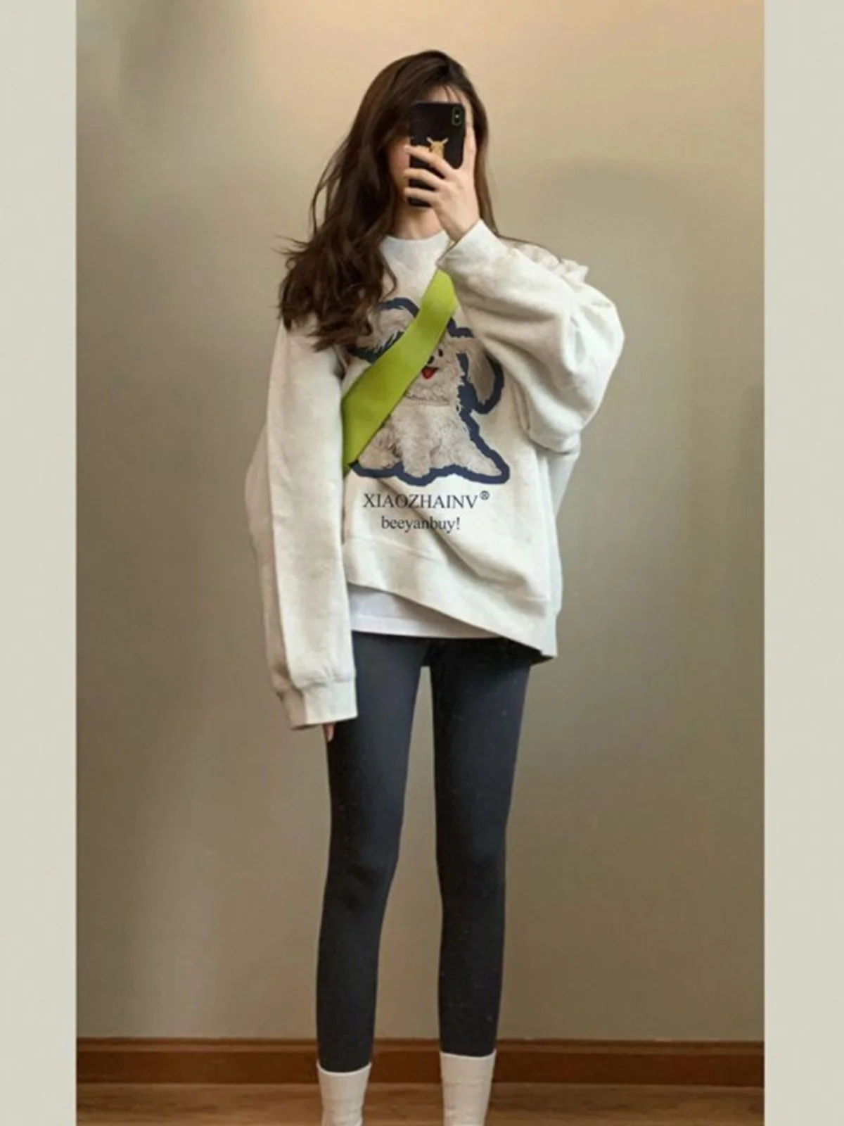 

Круглый свитшот на подкладке в стиле ретро в американском стиле Ne, женский свитер оверсайз, весенний повседневный удобный длинный топ све