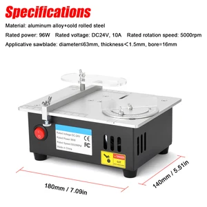 Mini Table Saw, Saw Domestic Bank, DIY CUT MACHINE, CIRCULAR SERRA, 14MM CUTTING, 7 SELL, 96W, 5000RPM 6 Main Sales Mini Bench Serra - №1