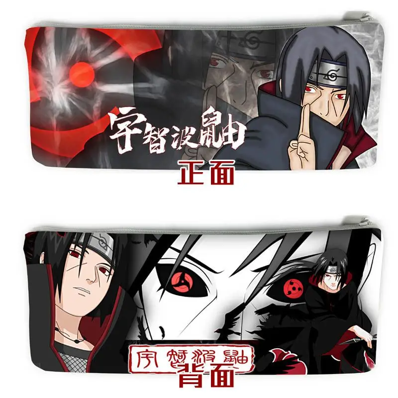 

Naruto Anime Pencil Case with Sasuke Itachi Kakashi Naruto Gaara Design for School Supplies