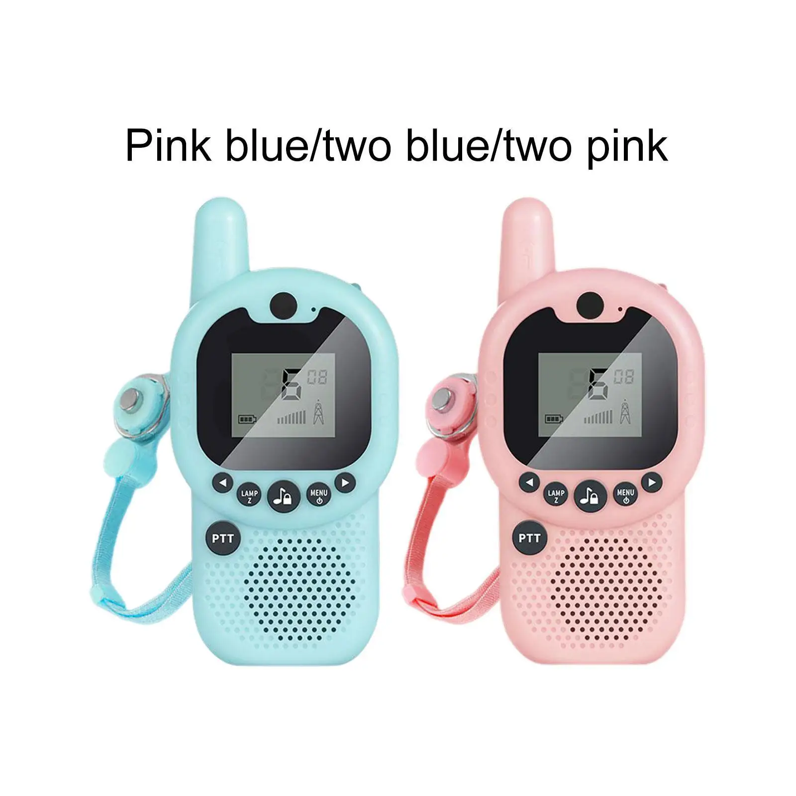 Radio de dos vías para niños, walkie-talkie para acampar, 2 piezas