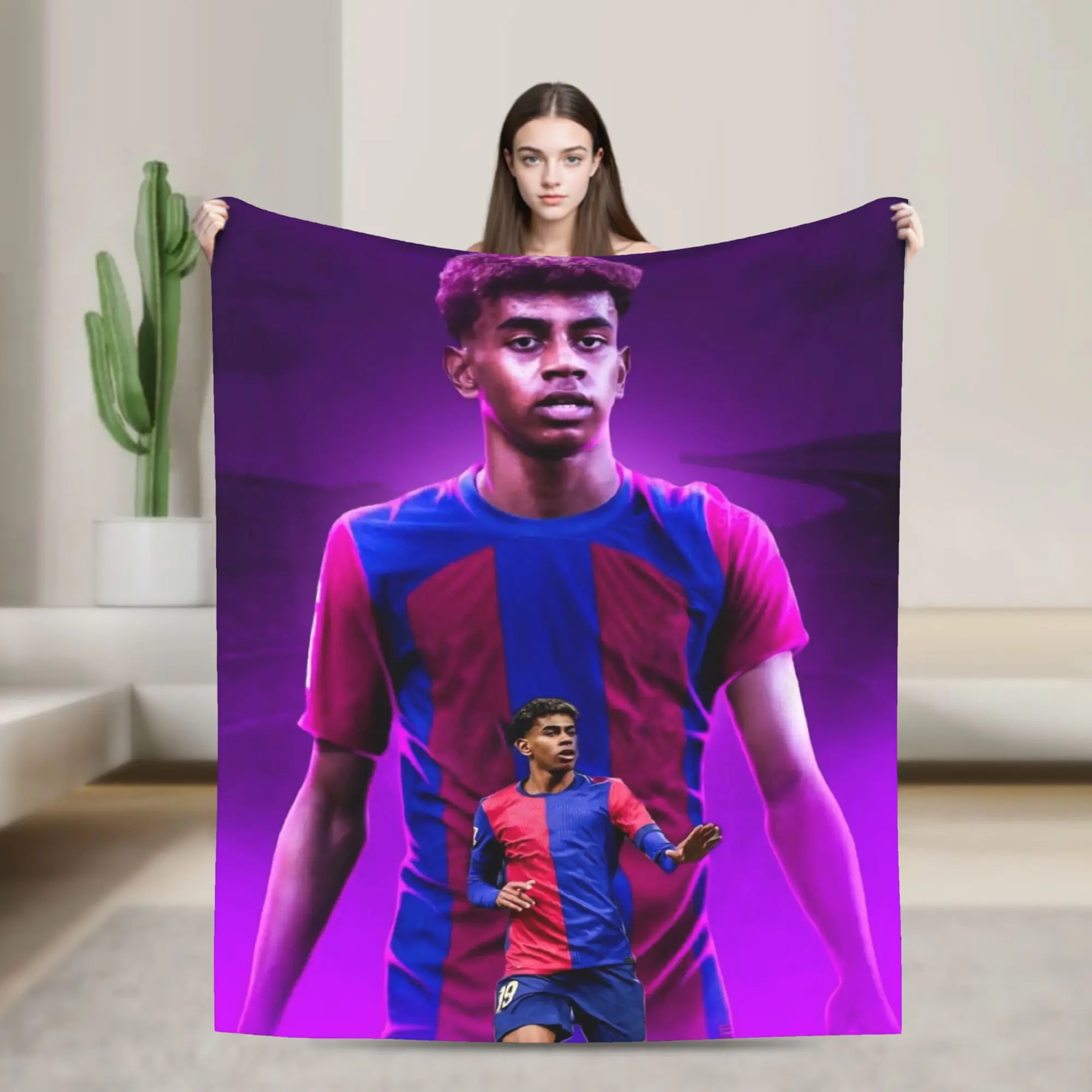 Lamine Y-Yamal Blanket Velvet Decoration Football Soccer Multi-function Ultra-Soft Throw Blankets for Sofa Car Bedspreads