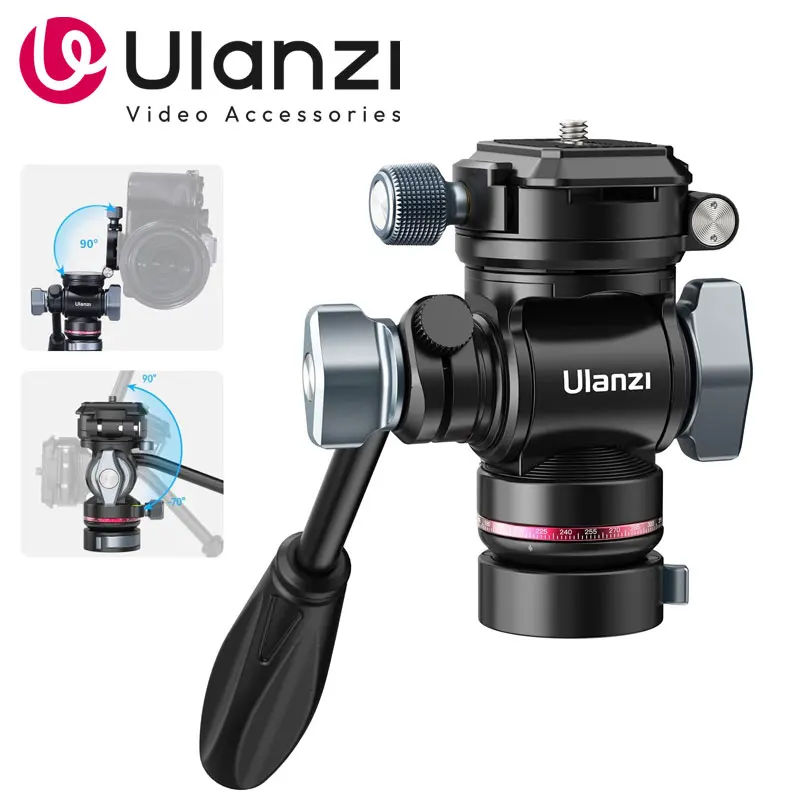 

Ulanzi U190 PRO Гидродинамическая облачная платформа 360° чаша с затуханием основания 4kg штатив
