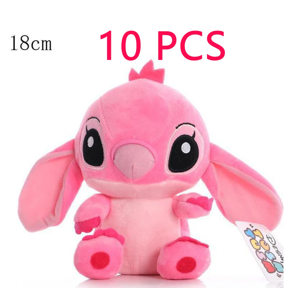 @@1-10 PCS 20cm 스티치 인형 모델 만화 인형 봉제 인형 애니메이션 플러시 아기 장난감 카와이 어린이 생일 선물 크리스마스