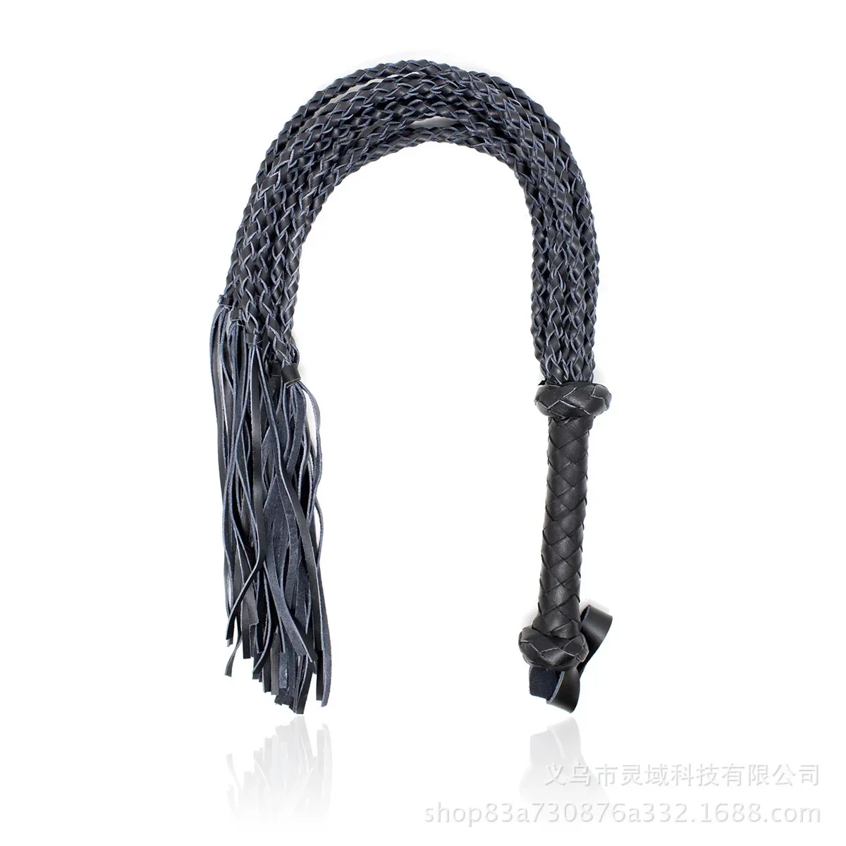 

Lightweight Black&Red Braided Handle Tails Handle Leather Flogger Handmade Horse Whip Horse Racing Flogger