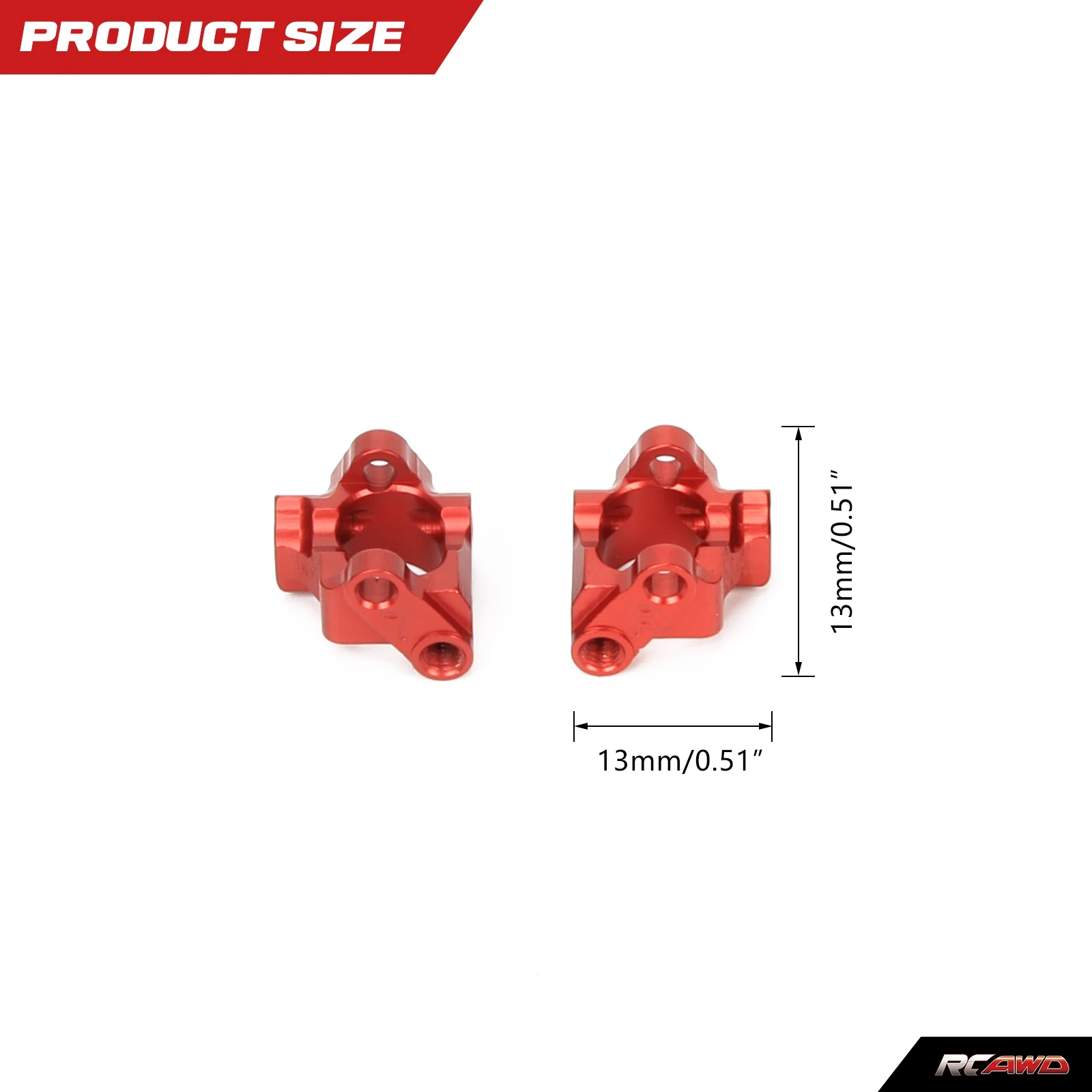 RCAWD Caster Block & Front Camber Block: Mini-T 2.0, Mini-B C Hub Carrier for Losi 1/16 mini-B 1/18 mini-T 2WD RC car upgrades