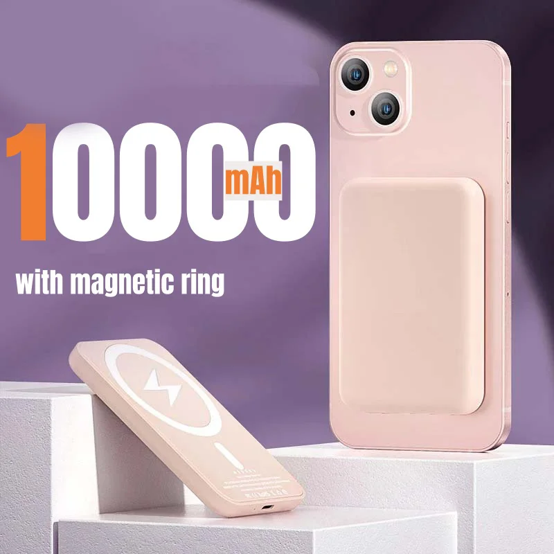 Lenovo Magnetische Powerbank 500000mAh Kabelloses Magnetisches Ladegerät Superschnelles Aufladen Externer Akku für iPhone 17/16/15/14