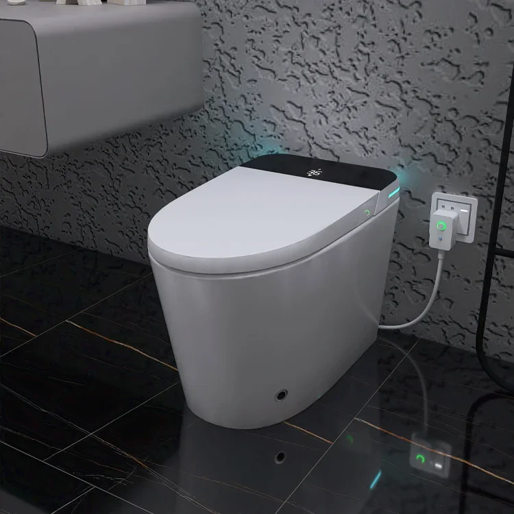 for High End Floor Mounted Automatic Flush Electric Toilet Bathroom Ceramic Intelligent Smart Toilets P -Trap/ S-Trap