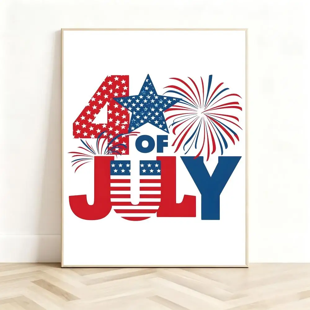 National Concept USA Poster Classic Self-Adhesive PP Wall Sticker for Living Room Bar Decor Gift