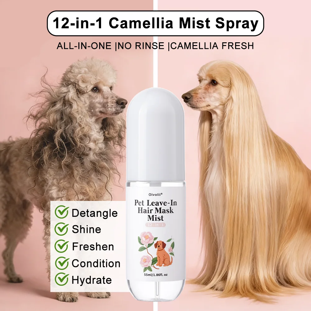 Haustier-Leave-in-Haarconditioner-Spray Teddy Hund Entwirrungsspray Verleiht Glanz Macht Weich Pflegt Reinigt Desodoriert Katzen-Körperspray