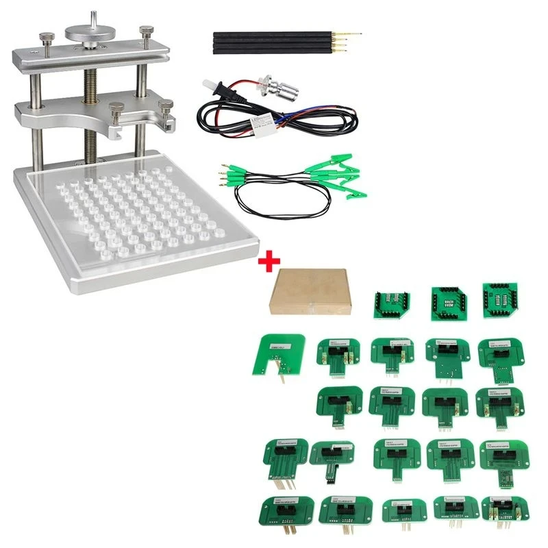 محول مسبار الإطار المعدني BDM لـ KTAG، KESS، FFGTECH أداة برمجة ECU من الفولاذ المقاوم للصدأ أداة ضبط الرقاقة 22 قطعة محولات BDM #1