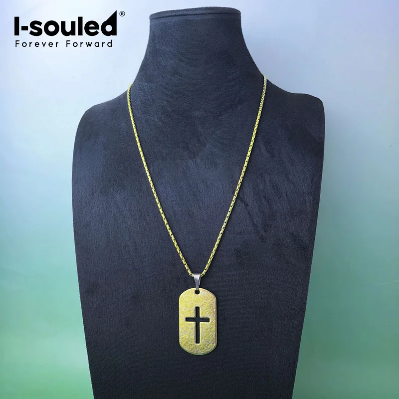 2.5mm anodized pink/gold snake chain necklace paired with ice crystal flower military pendant
