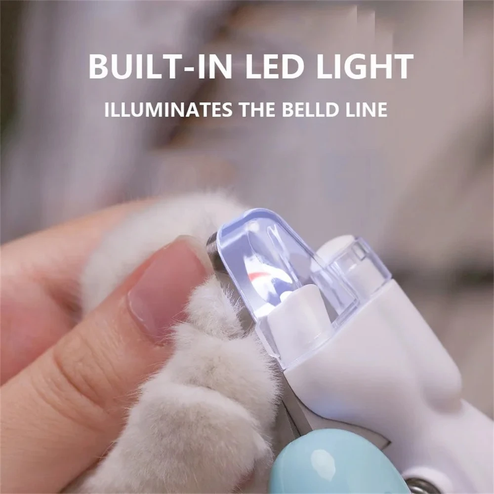 Pet Nail Clippers Cat Dog Nail Trimmer Labor Saving Nail Clipper With Led Light Electric Nail Grinder Dog Grooming Supplies image 3