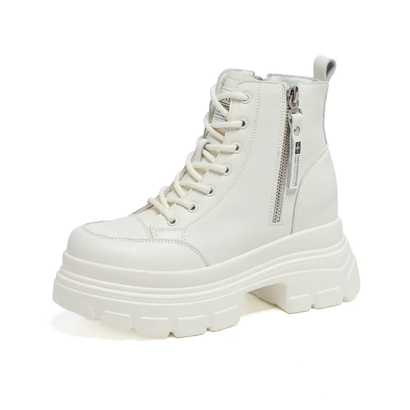 

Women's Boots Black Lace Up Platform Ankle Boots Fashion Thick Sole Short s Female Warm Cotton Shoes Winter Snow 2026