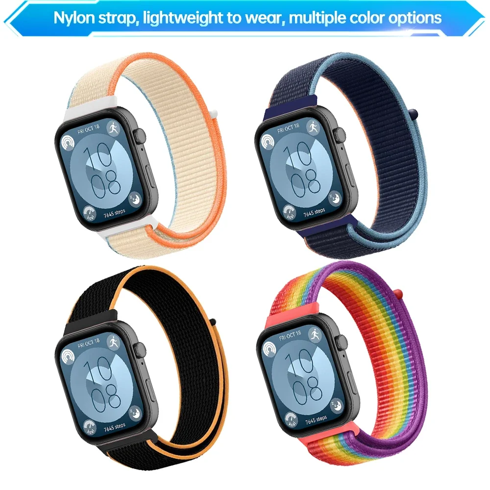 Bracelet à boucle en nylon pour Huawei Watch Fit 3, bracelet de subdivision d'origine, bracelet Correa, accessoires de bande