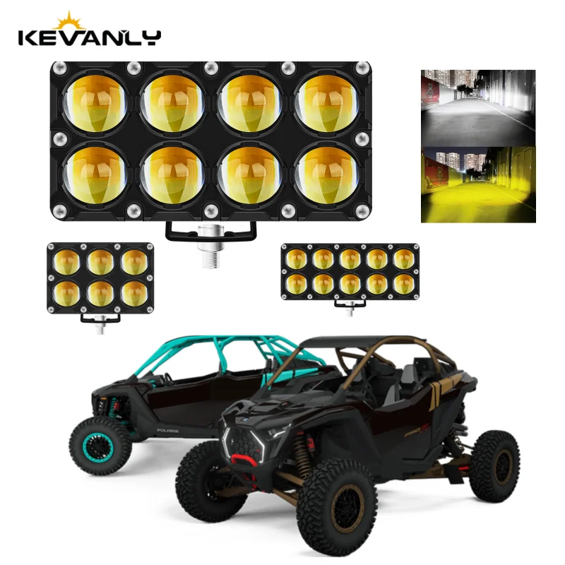 6/8/10 Lens Auxiliary Motorcycle Spotlight Work Lights Bulb Projector Headlight Additional Electric Driving Spot Lamp 12-80V