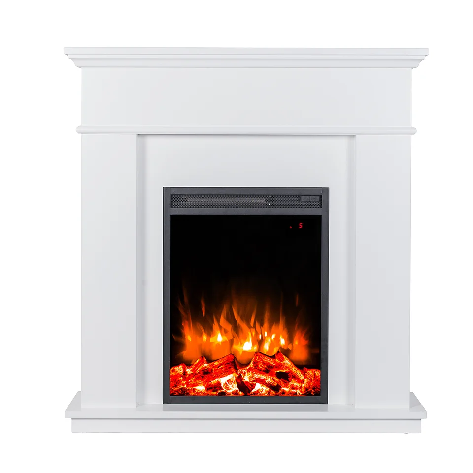 

French-Operating Remote Control Decorative Electric Fireplace LED Display Heated Mantel Freestanding Household Use Indoor