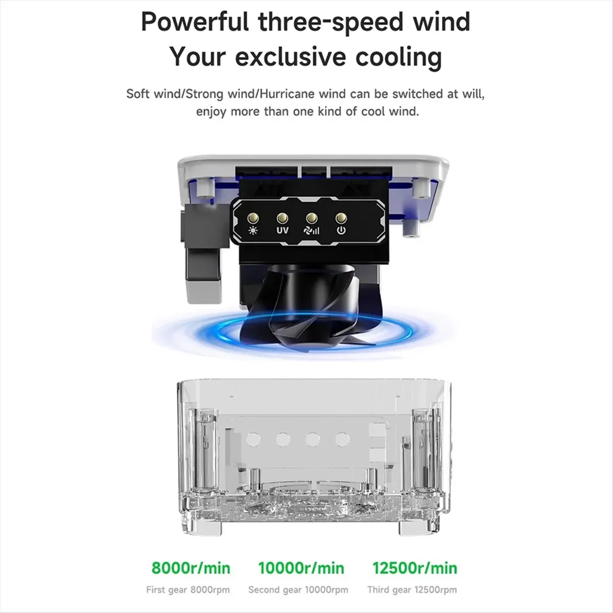 AA19 FUL-4 UV Curing Lighting Fan 4-in-1 Smoke Extractor Cooling Lamp Adjustable Speed for Phone PCB Repair