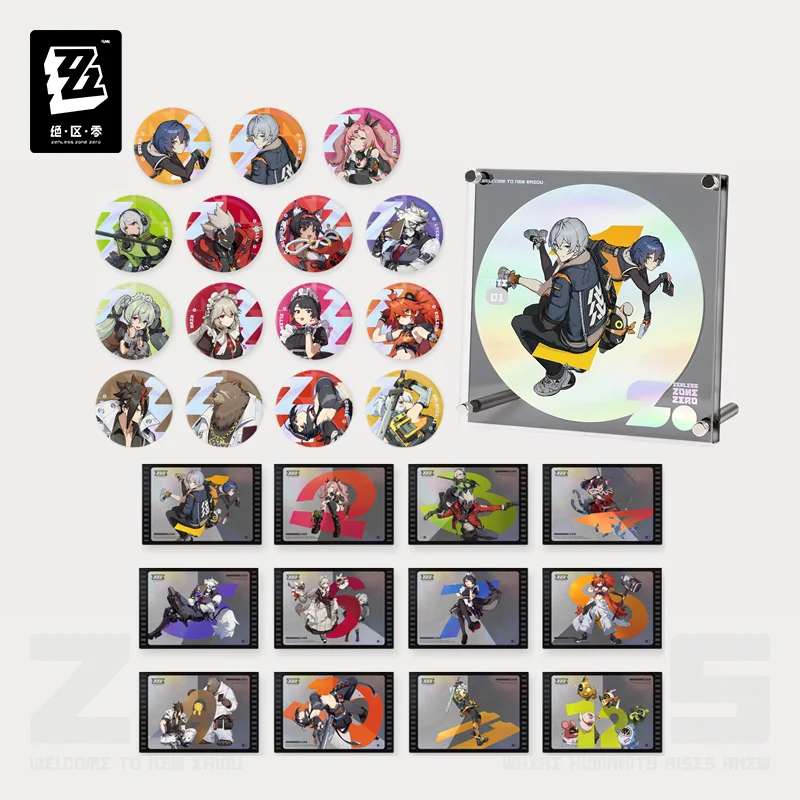 

Sunsyea Zenless Zone Zero Official Merch miHoYo Original Authentic SGTP Series Badge Card Lycaon Wise Belle