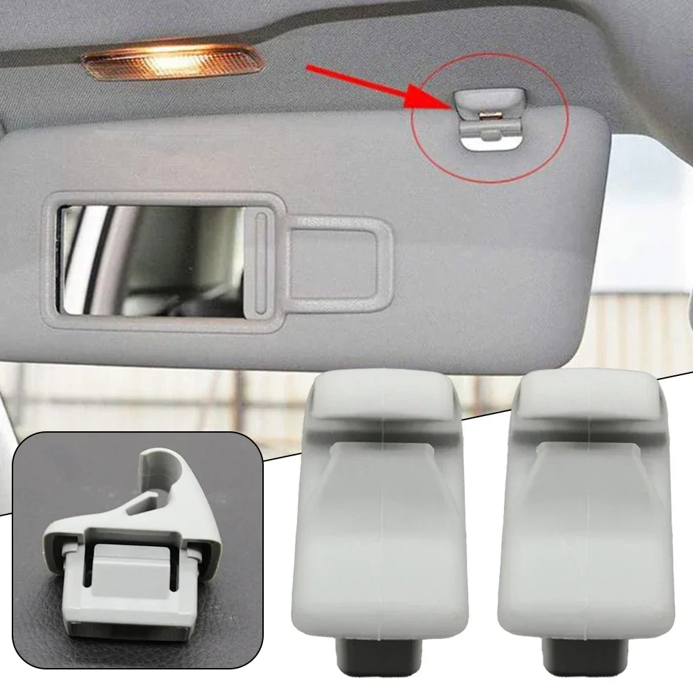 Car Holder Clip Grey Easy Clean Easy Installation For EVO 10 For Lancer Front Plastic Sun Visor Car Spare Parts