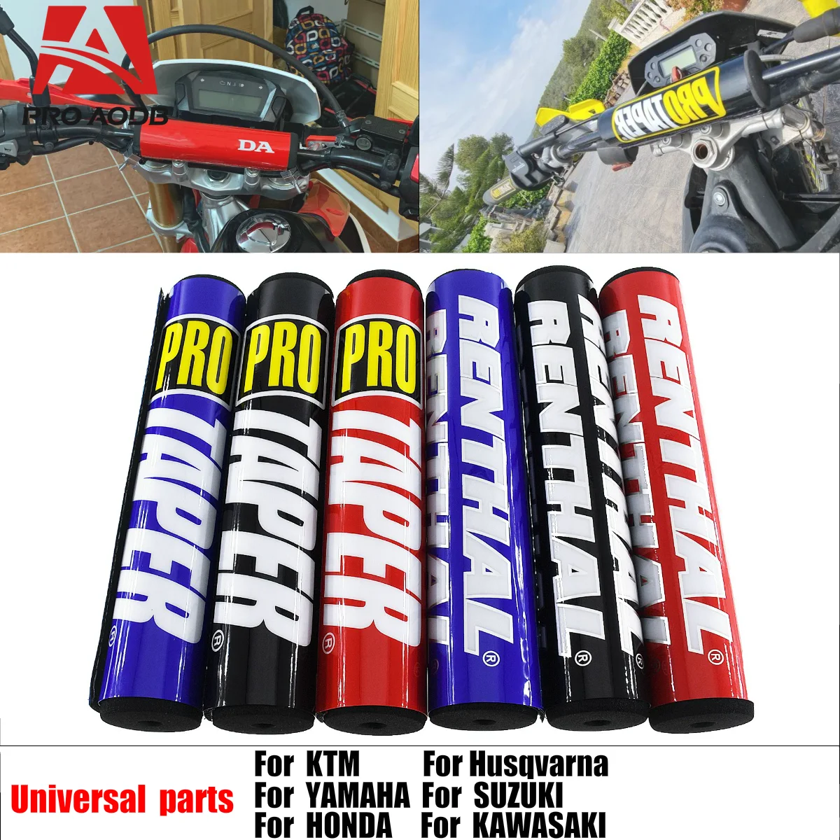 

Durable 200mm Round Handlebar Bar Pad 7/8" Motocross Chest Protector Handle bar Grips For CRF YZF RMZ Dirt Bike ATV Quad