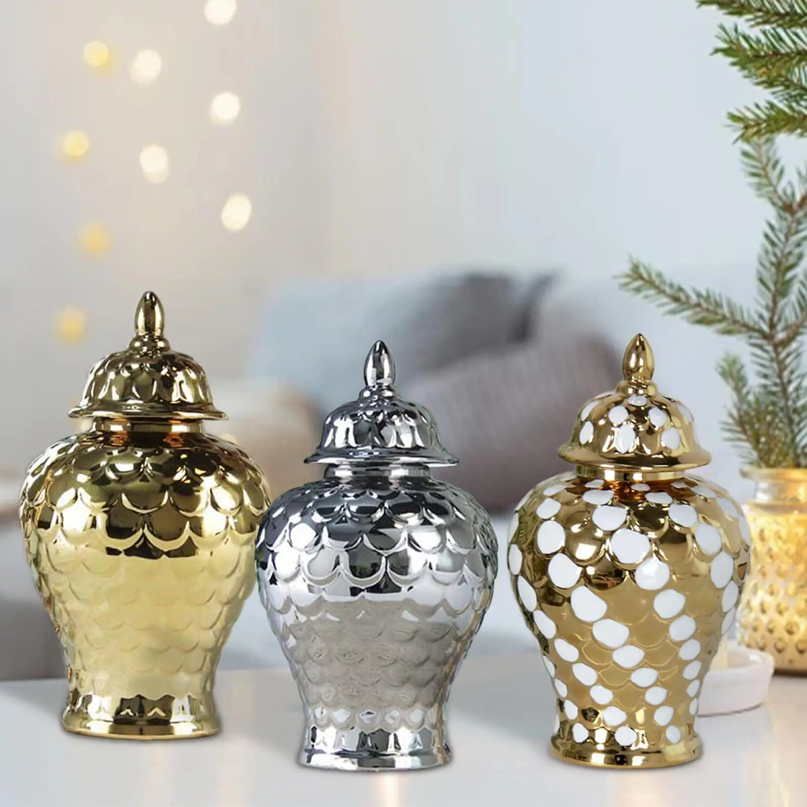 

Керамическая банка для имбиря, декоративная банка для имбиря, центральные предметы домашнего стола, фарфор для вечеринки