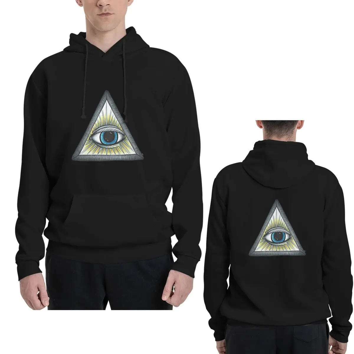 العين المتنورين هوديس Harajuku البلوز الخريف الشتاء الرجال النساء بلوزات طويلة الأكمام بلايز