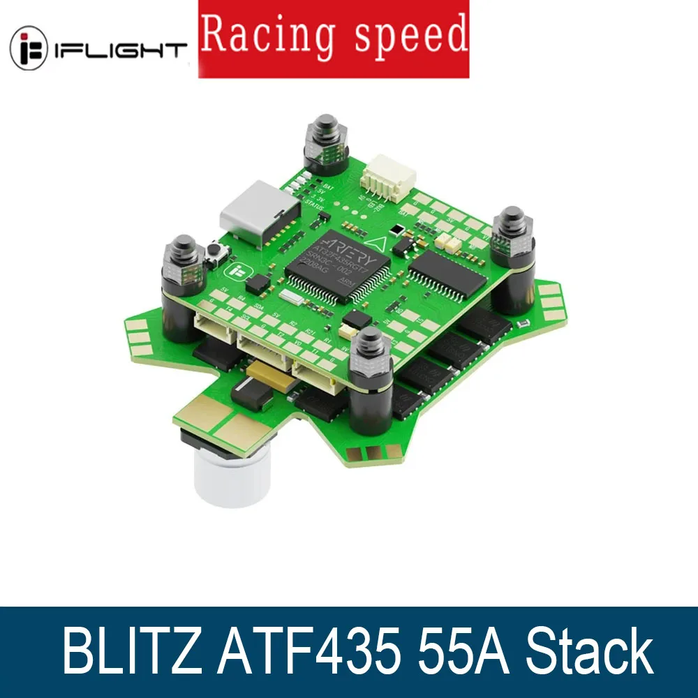

iFlight BLITZ ATF435 55A Stack – ATF435 Flight Controller + E55S 4-IN-1 2-6S ESC for FPV Freestyle & Racing