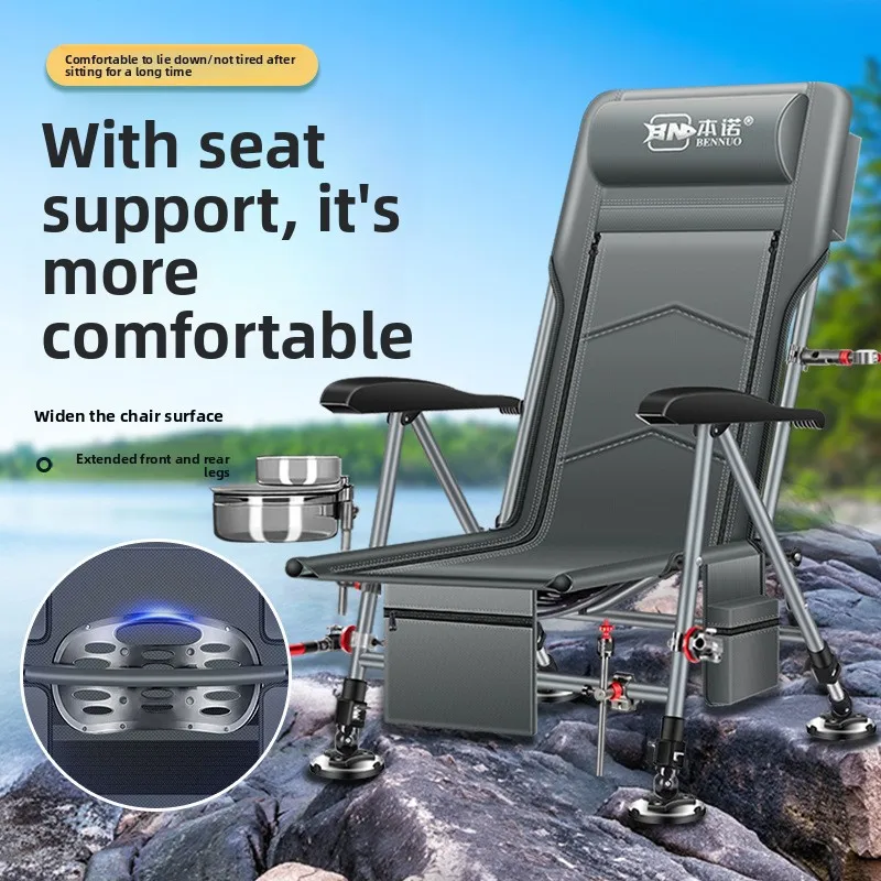 European Style Folding Reclining Fishing Chair All Terrain Seat Multifunctional New Model Foldable Chair Beach Chairs Outdoor