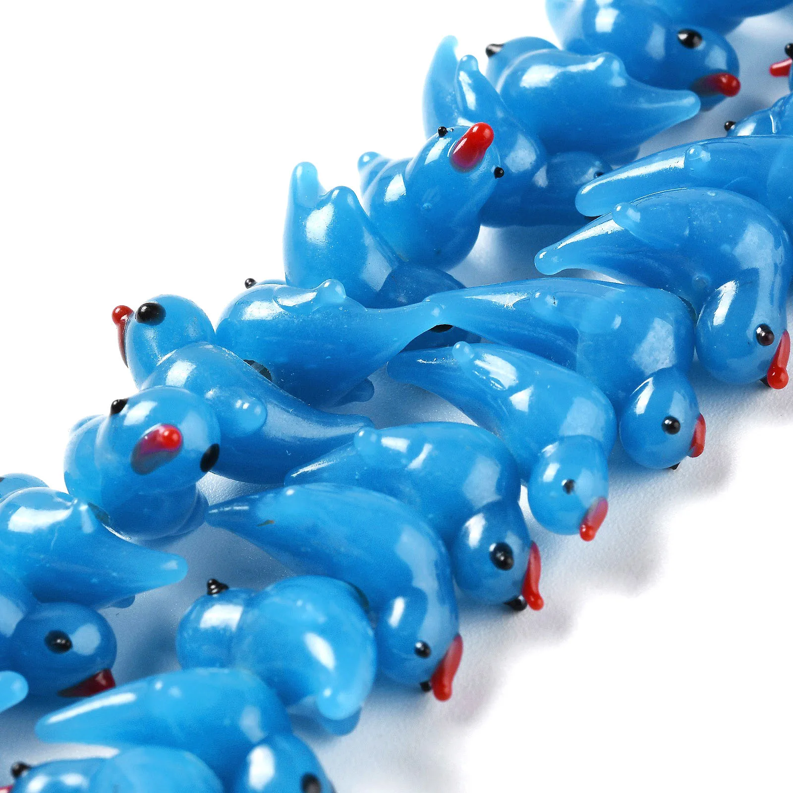 

1 Strand about 38pcs/strand Handmade Lampwork Beads Bumpy Pigeon Sky Blue for Making DIY Jewelry Necklace Bracelet Earring Craft