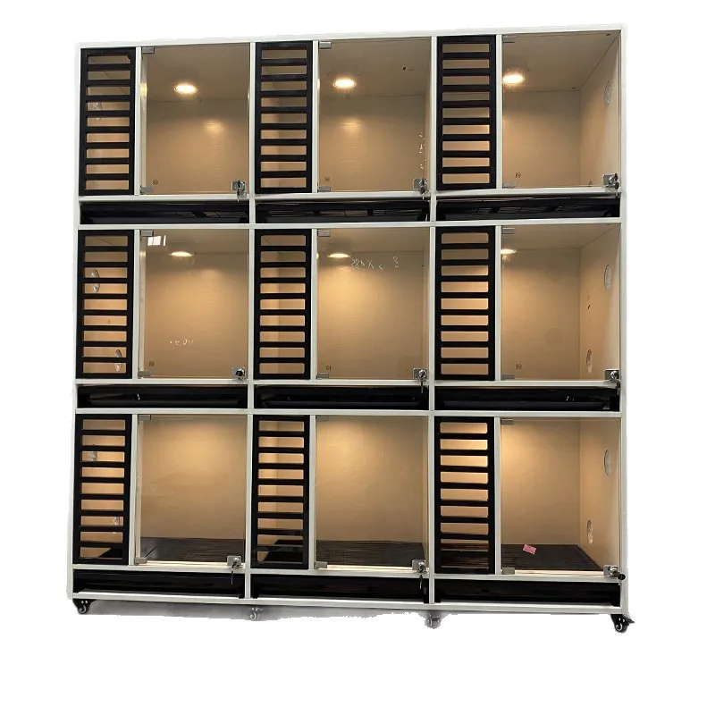 YWL dog cage display cages, solid wood dog houses, small, medium, large dogs, with toilets, dog kennels, boarding dog cabinets