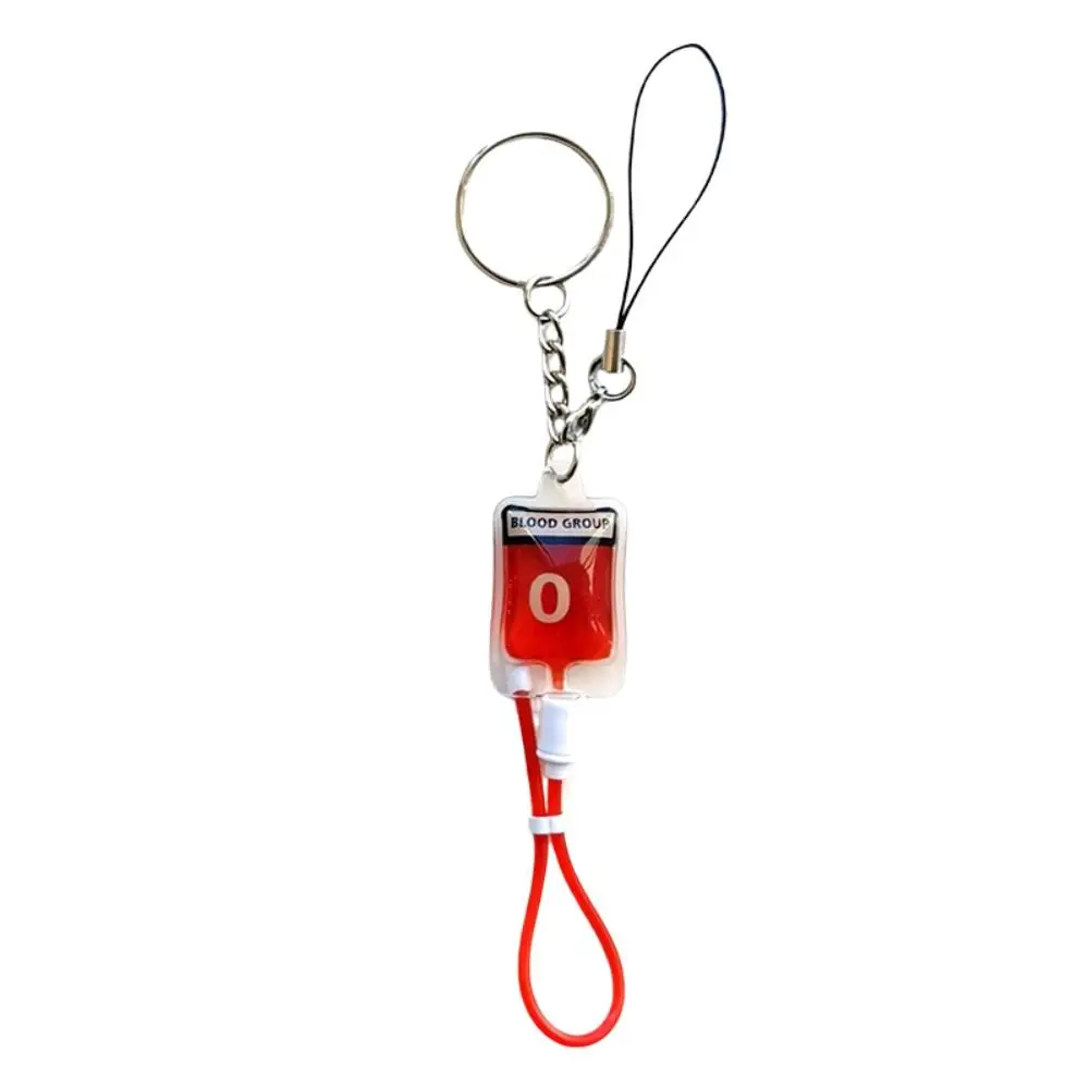 

Type A B O AB Plasma Blood Bag Keychain PVC Unique Blood Bag Pendant Bag Charm Fashion Halloween Blood Pendant