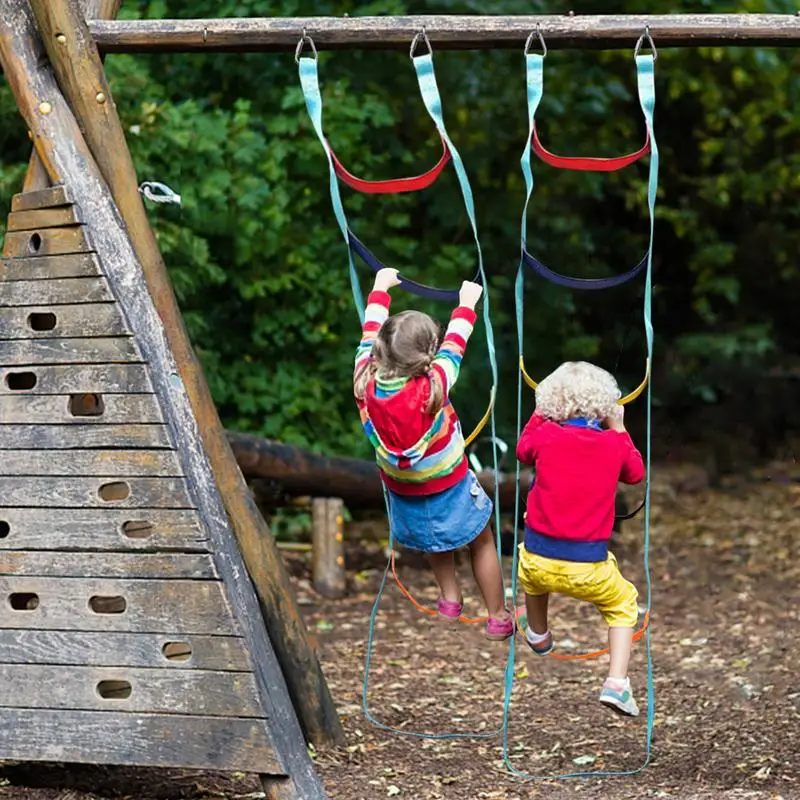 Escada de Escalada Colorida com Corda Forte Árvore Balanço Curso de Obstáculos Acessórios da Árvore