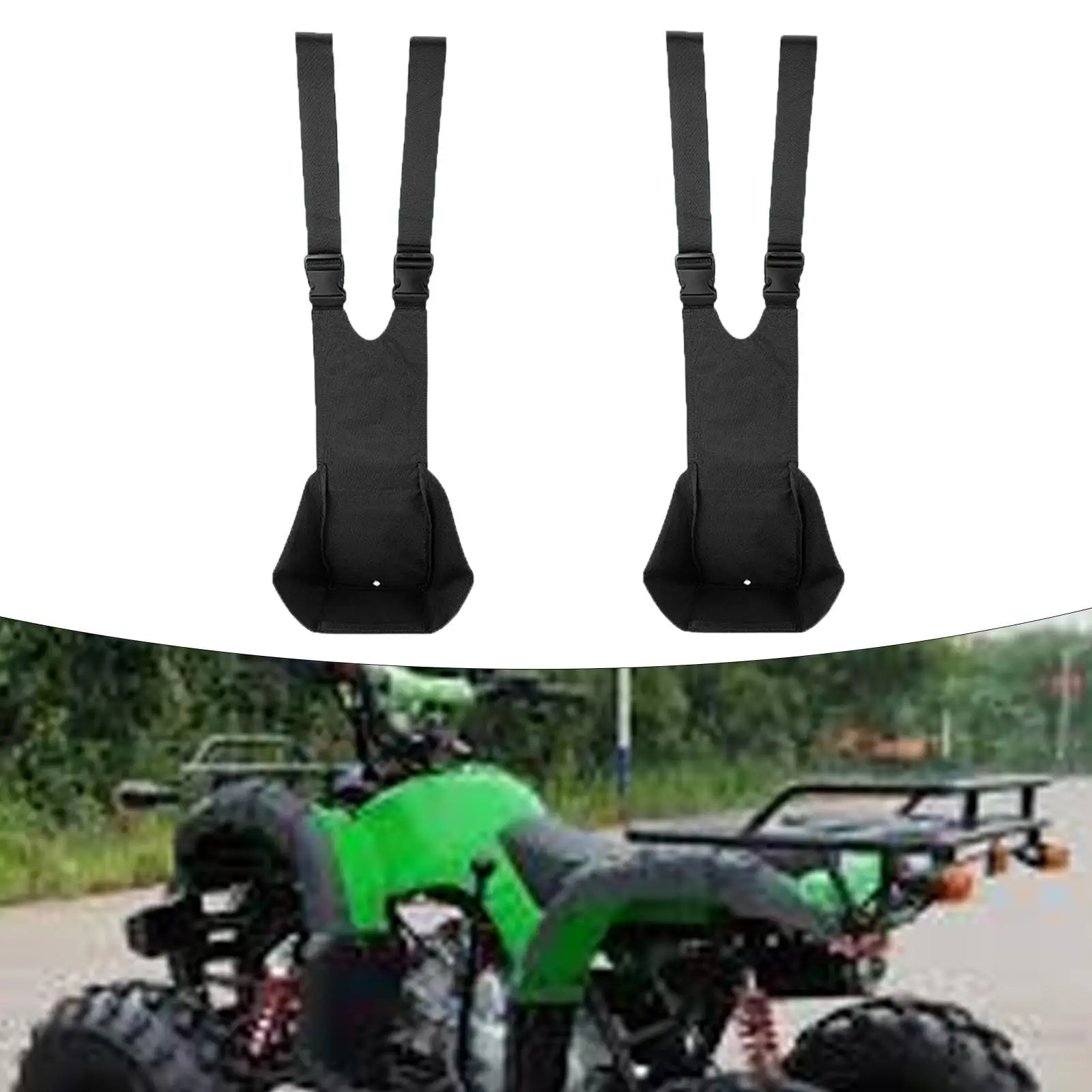 2 Pieces ATV Foot Hammock Universal Foldable ATV Rear Passenger Foot Rest