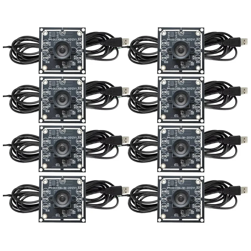 B34B-8Pcs 100 Degree Camera Module 1MP OV9732 1280X720 USB Free Driver Manual Focus, With 3 Meter Cable For Winxp/7/8/10