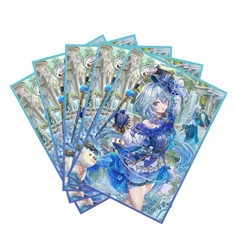 67x92mm 60PCS Laser Flash Anime Card Sleeves Card Cover Perfect fit PKM Game Cards Trading Card Protector