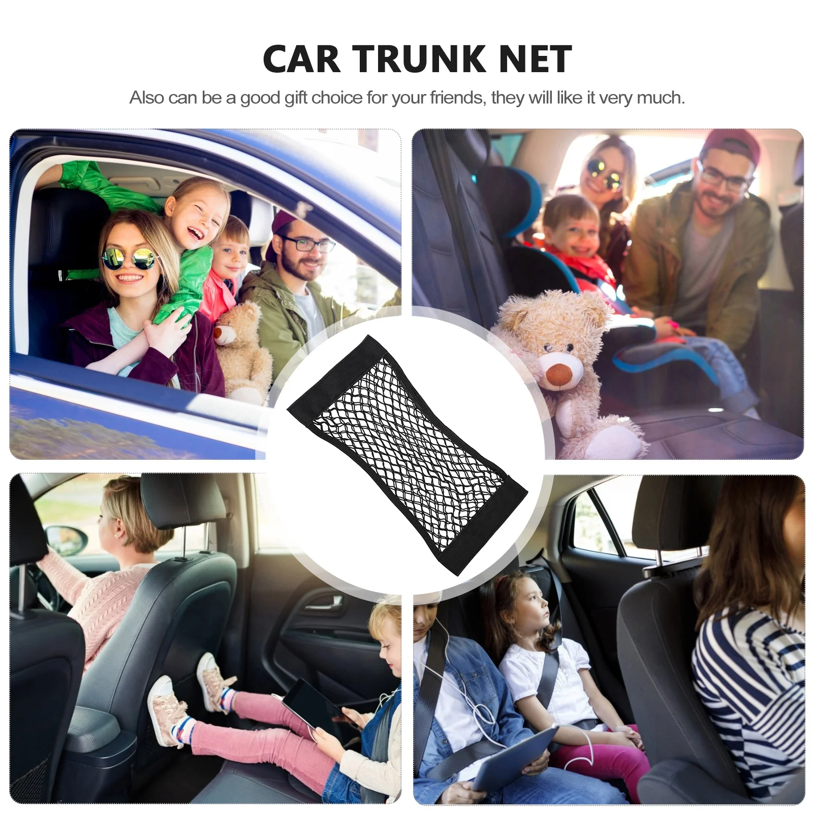 

2pcs Car Trunk Net Organizer Double Layer Storage Nets For Rear Vehicle Interior Truck Mesh Pockets Automotive Cargo Nets Trunks