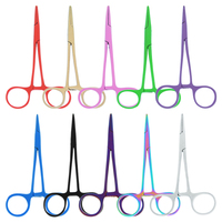12.5 cm Pets Straight Curved Bent-nose Locking Elbow Scissors Pliers Stainless Steel Dogs Hemostatic Forceps Clamp Pliers D0001A