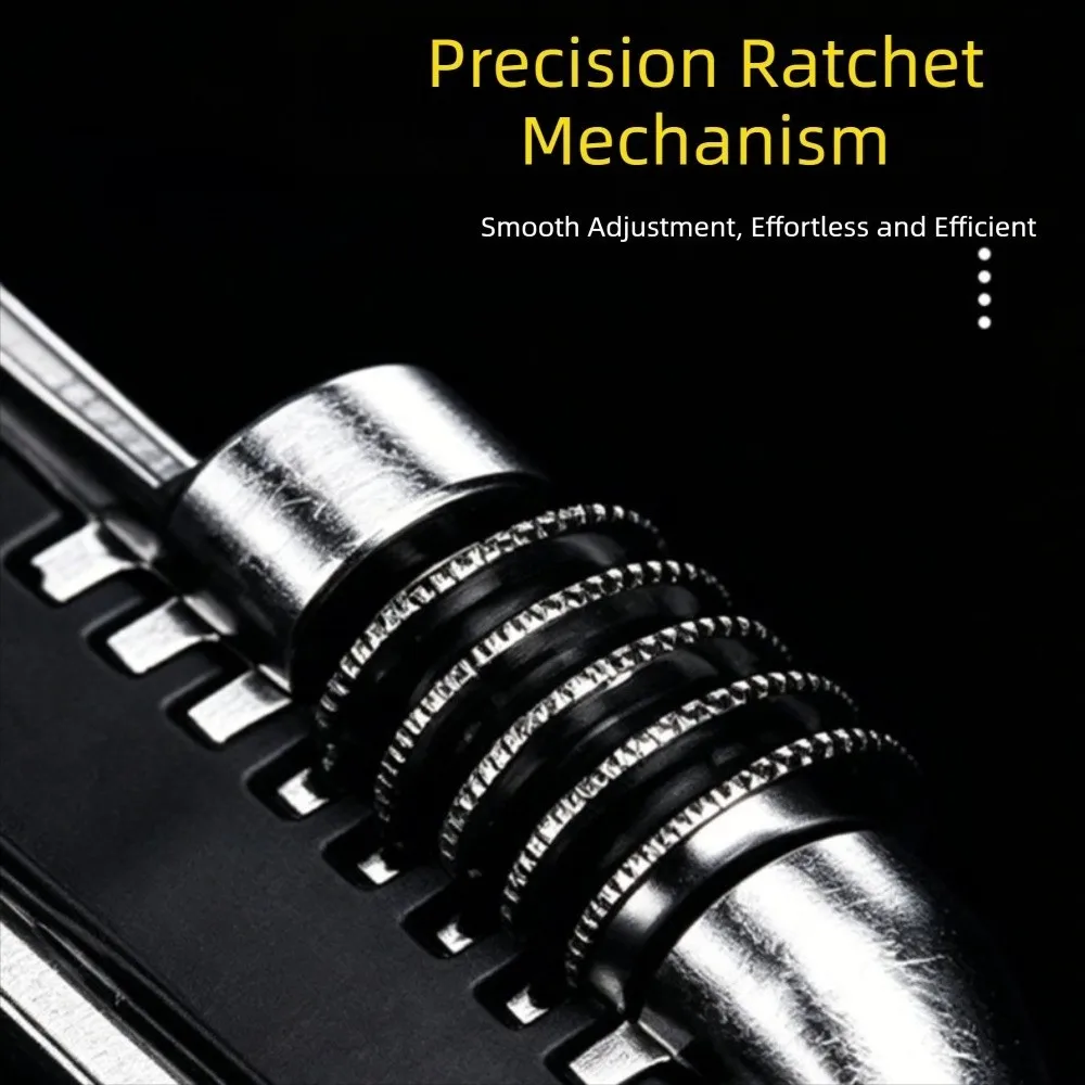 Dual-Head Design Adjustable Hex Head Wrench Precision Ratchet Mechanism Premium Steel Material Adaptive Spring Wrench Portable